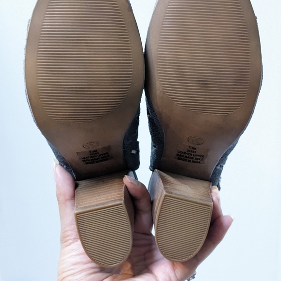 Diba slate blue leather sandal booties - Picture 15 of 16